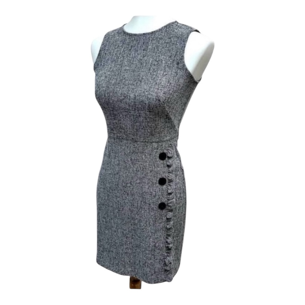 LOFT Tweed Sleeveless Dress with Button Details - Size 6 - Worn Once